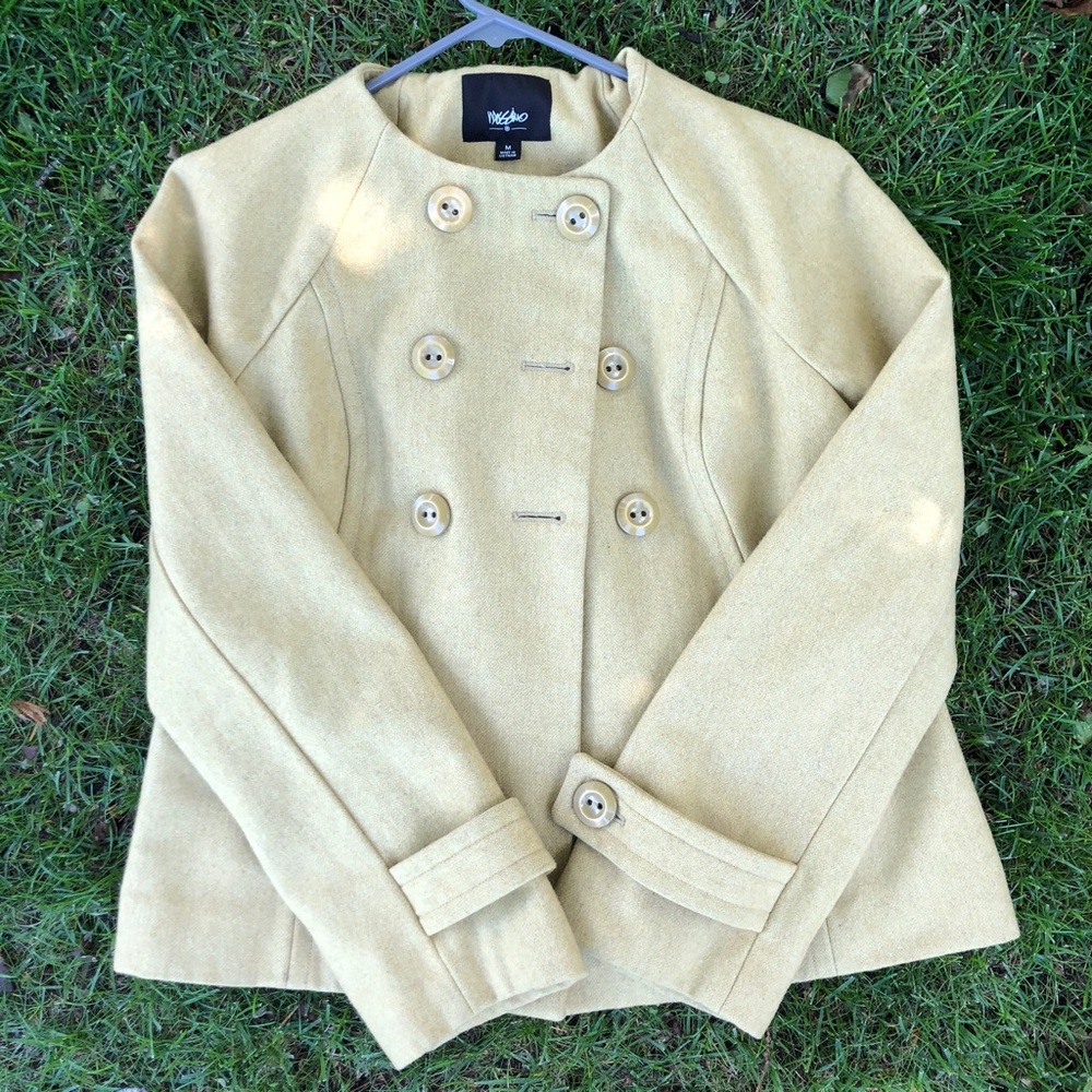 Women’s Massimo Yellow Pea Coat